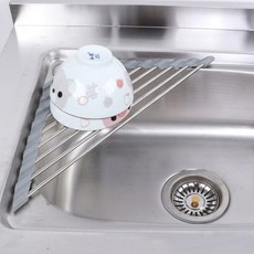 싱크대선반 코너형 304 스텐 물빠짐 선반 yss+2088ji