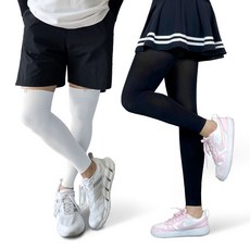 엔조이핏 다리토시 1+1 냉감 쿨링 UV 자외선차단 쿨 발토시 골프 테니스 등산 자전거 스포츠, 화이트, 2세트