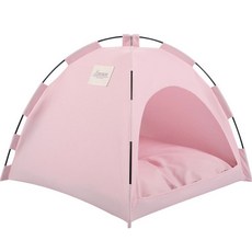 Iiipet 반려동물 접이식 텐트 + 매트 세트, 핑크