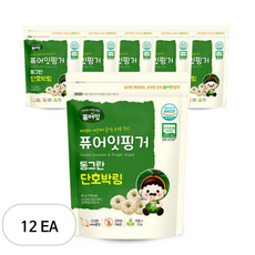 퓨어잇 핑거 동그란 야채링, 단호박, 40g, 12개