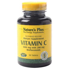 NaturesPlus 天然佳 維他命C 1000mg 200mg含生物類黃酮錠, 90入, 1個