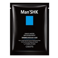 Man'SHK 男士控油保濕面膜，深層清潔毛孔，控油保濕，修護痘痘肌，台灣現貨, 1個