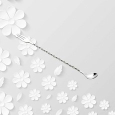 스텐 바스푼 길이 25.5cm 홈탠딩 칵테일 도구 용품, 1개