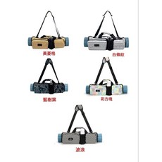 ROOGKO 瑜珈運動袋 多隔層設計 輕量耐磨材質 舒適肩帶 多功能用途, 1個, 彩方格