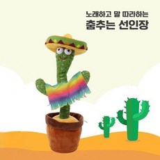 말하는 선인장 춤추는 선인장 말따라하는 선인장 장난감 음성 녹음 기능 작동완구 T404, 없음