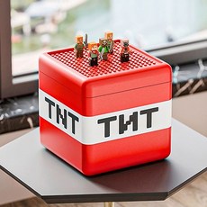귀여운 블록 몬스터 TNT 박스 보관함, 1박스