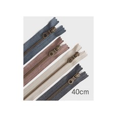 와이케이케이 프리미엄 5호 마블 앤틱지퍼 W573 40cm, 크림베이지, 1개