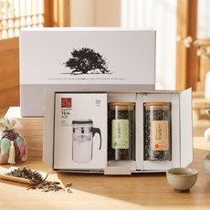 운남보이차 초콜렛 모양 국화차 & 금은화차 선물 세트 국화차 15포+금은화차 15포+티포트 1000ml, 8g, 2개, 15개입