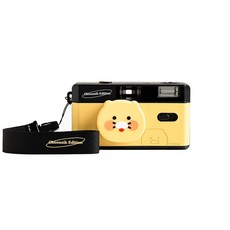 Kakao Friends 재사용 가능한 35mm 필름 카메라 [춘식 에디션] 고정 초점 및 광각 플래시 내장 및 35mm 컬러 네거티브 또는 B/W 필름과 호환 (필름 및, 춘식 에디션