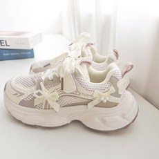아이온미 가볍고 편한 러블리 진주 리본 플랫폼 여아 초등운동화