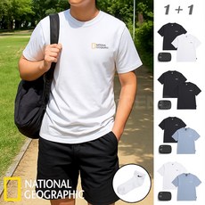 국내매장AS 내셔널지오그래픽 반팔티 반팔 1+1 25SS 기능성 냉감 쿨링 남성 여성