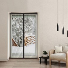 프리미엄 보온용 자석 방풍커튼 소 블랙 pro+2998Qb, 1개