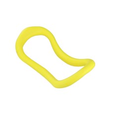 粉色皮拉提斯圈 健身圈 瑜珈圈 核心訓練 輕巧便攜, 彈性霧面瑜珈環 月光黃, 1個