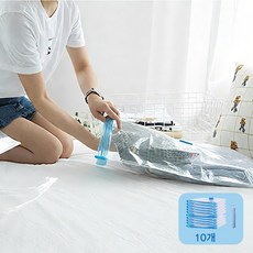 ZOZI 대형 진공 의류용 이불압축팩10P+ 전용펌프 세트, 1개, 10개입