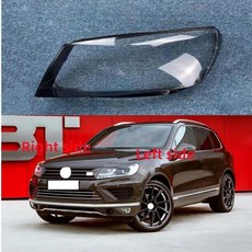 폭스바겐용 자동차 헤드라이트 쉘 커버 투아렉 2016 전조등 렌즈 유리, [01] Left and Right