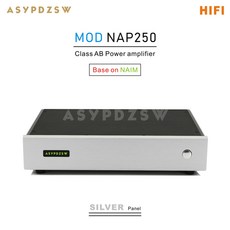 HIFI MOD NAP250 스테레오 클래스 AB 전력 증폭기 2SC5200 80W80W NAIM 베이스, [01] SILVER Panel, 1) SILVER Panel  AC 115V IN