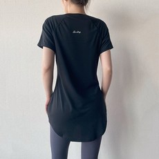 센스리브 힙덮는 반팔 요가 필라테스 탑 티셔츠