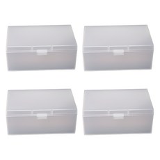 Starium 小卡 硬卡套 刀模貼紙 收納 整理 收納盒 素面收納盒, 4個, 不透明