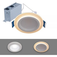 HALO RL 야간 조명 6인치 오목 LED 캔리스 다운라이트 1000루멘 2700K 3000K 3500K 4000K 5000K CCT 가능 어두운 곳에서 따뜻한 곳까지, 5 CCT with Dim to Warm, 4 Inch