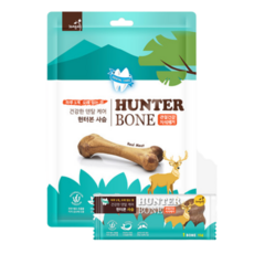 자연애 헌터본 사슴 16P 240g 오래 씹는 덴탈껌 관절건강 치석케어, 사슴고기, 15g, 16개