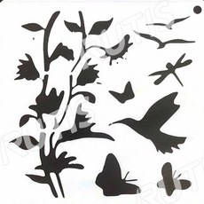 型染版 ST-CU1-0749 蝶古巴特DIY簍空模板 塗鴉繪畫模版, 1個