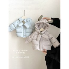 韓版童裝女童冬季棉服 洋氣寶寶夾棉加厚棉衣 嬰兒保暖連帽外套 (台灣出貨)