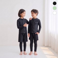 SUB22 아동 집업 키즈 래쉬가드 수영복 3종 상하 수영모 세트