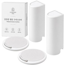 루미앤드 무소음 자석 방문 고정 스토퍼 문 고정 강력 도어, 화이트, 2개 화이트, 2개