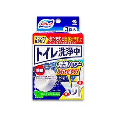 日本Kobayashi小林製藥 Bluelet免刷洗去汙消臭馬桶發泡清潔錠3入/盒-薄荷香, 1個