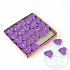 캔들조이 하트 티라이트 미니양초 50p세트(퍼플)