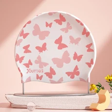 성인 높은 귀여운 수영 모자 풀 귀를 보호 긴 머리 대형 실리콘 목욕, 06 7, 01 원 사이즈