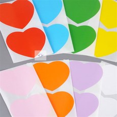 참앤코지 컬러 하트 스티커 1장 10cm 폰꾸미기, 그린