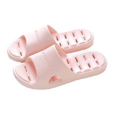 HOME SLIPPER EVA輕量家居拖鞋 超柔軟鏤空浴室防滑速乾情侶款, 粉紅色40-41