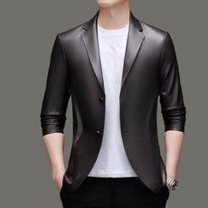 西裝外套男休閒西裝外套冰絲西裝外套防風外套涼感西服男商務行政夾克防曬西裝男薄外套男運動外套飛行外套皮衣男款外套立領外套商務夾克西服外套修身西裝修身西服彈性商務正裝輕薄修身男外套, 2XL 建議體重(75-82.5 公斤), 棕色