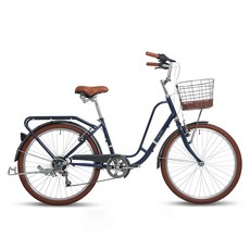 트랙션 체리쉬 24 클래식 스틸 림 브레이크 17.5kg 신장 150~165cm, 블루, 60.9cm(24인치)