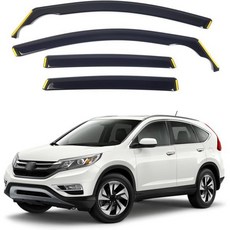 인채널 윈도우 비저 호환 Honda CRV 2012-2016 레인 가드 선 실드 디플렉터 4개 세트, for Honda CRV 2012-2016