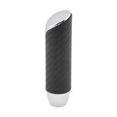 YSA 汽車用排檔頭，皮革包覆，舒適握感，提升車內質感, 1個, 鉻∕碳纖紋, 鉻∕碳纖紋