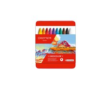 CARAN D'ACHE卡達 NEOCOLOR I 專業級油性蠟筆-10色組，色彩鮮明、質地柔滑，輕鬆繪製豐富層次，激發無限創意, 1個, 10