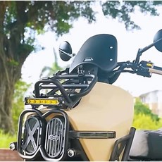 Ghost Factory 大樂 燈框 書包架 黑鐵/白鐵 光陽機車適用，保護燈具，穩固載物，提升行車安全, 大樂黑鐵書包架+燈框