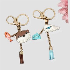 열쇠고리 캐릭터 자동차 키링 (수달 물개) 강템, 1개