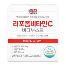 리포좀 비타민C 식약청인증 1000mg 폴란드산 리포좀 공법 제형기술 건강기능식품 GMP 식약처인정 비타민씨 D, 1개, 30정