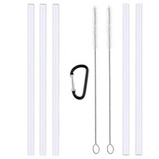 HiVisible 엑스트라 롱 빨대 클리너 브러시 6개 - 금속 세트 재사용 가능한 빨대를 위한 클리닝 315698, 하이드로플라스크 빨대 5개