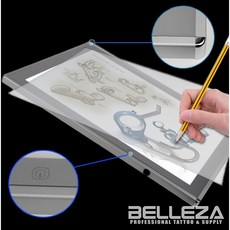 BELLEZA 刺青繪畫描圖LED燈桌 高質鋁合金 亮度10%-100% 可調, 1個, A4, N/A