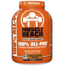 MUSCLE BEACH All-Pro Advanced三階段釋放蛋白質, 1.8kg, 花生醬曲奇, 1個