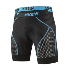 MKEW 남성용 고밀도 스펀지 패딩 사이클링 속옷 바이크 반바지 속옷 MTB 라이너 로드 바이크 자전거 의류 미국 알파 알파 레귤러 블루 ssE5