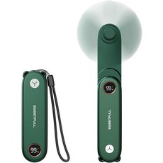 LED 디스플레이가 있는 스위트풀 휴대용 미니 선풍기 2-in-1 개인용 접이식 USB 충전식 및 여행용 손전등 속눈썹 여성용 귀여운 소형 포켓 여아용, Blue