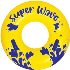 해돋이 손잡이 원형 튜브 100cm 옐로우 수영장튜브