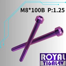 ROYAL 鈦合金螺絲 M8*100B P:1.25 錐形螺絲, 1個