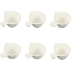 Hemoton 헤모톤 6pcs 도자기 양념 접시 그레이비파우러 소스 일식 샐러드 그릇 디저트 용기 크리에이티브 디핑 미니 화이트