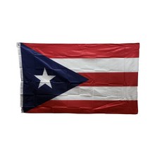 푸에르토리코 폴리에스터깃발 Puerto Rico flag 90x150cm 구리고리 이중스티치, 1개, BLUE+RED+WHITE